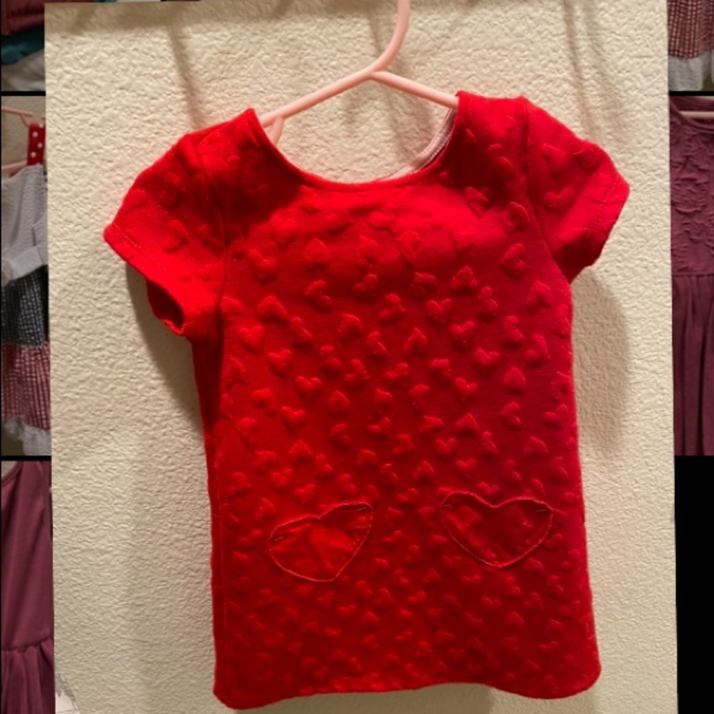 Cat & Jack Red Heart Love Dress 2T